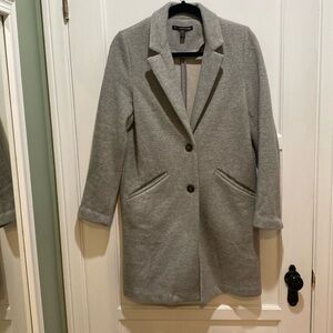 ZARA TRF long line soft knit Button Coat In grey size M